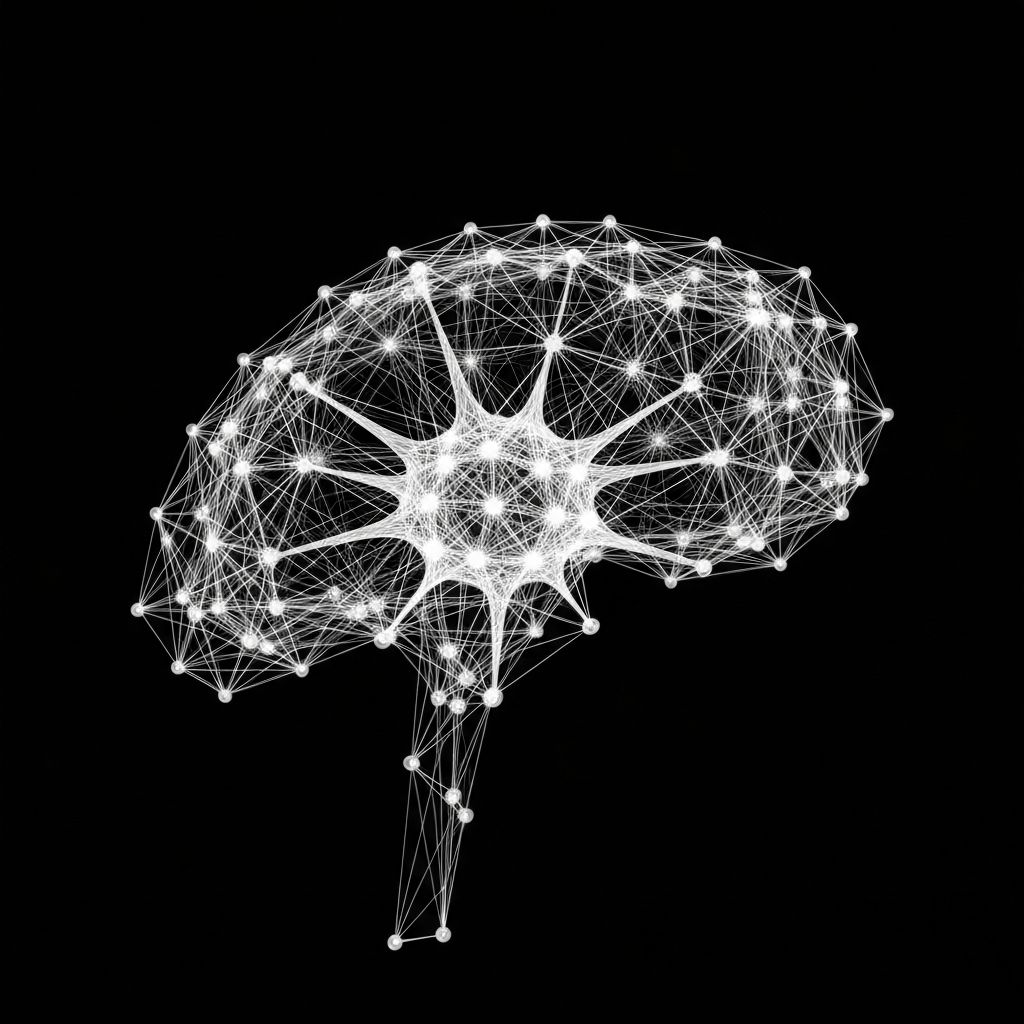 Abstract AI neural network visualization